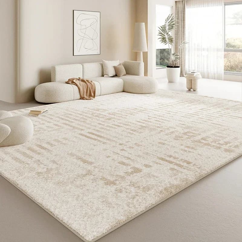 Tappeto Morbido di Grandi Dimensioni per Soggiorno, Stile Crema, Lavabile, per Camera da Letto, Tappetino Spesso per Comodino, Morbido Tappeto Soffice per Casa