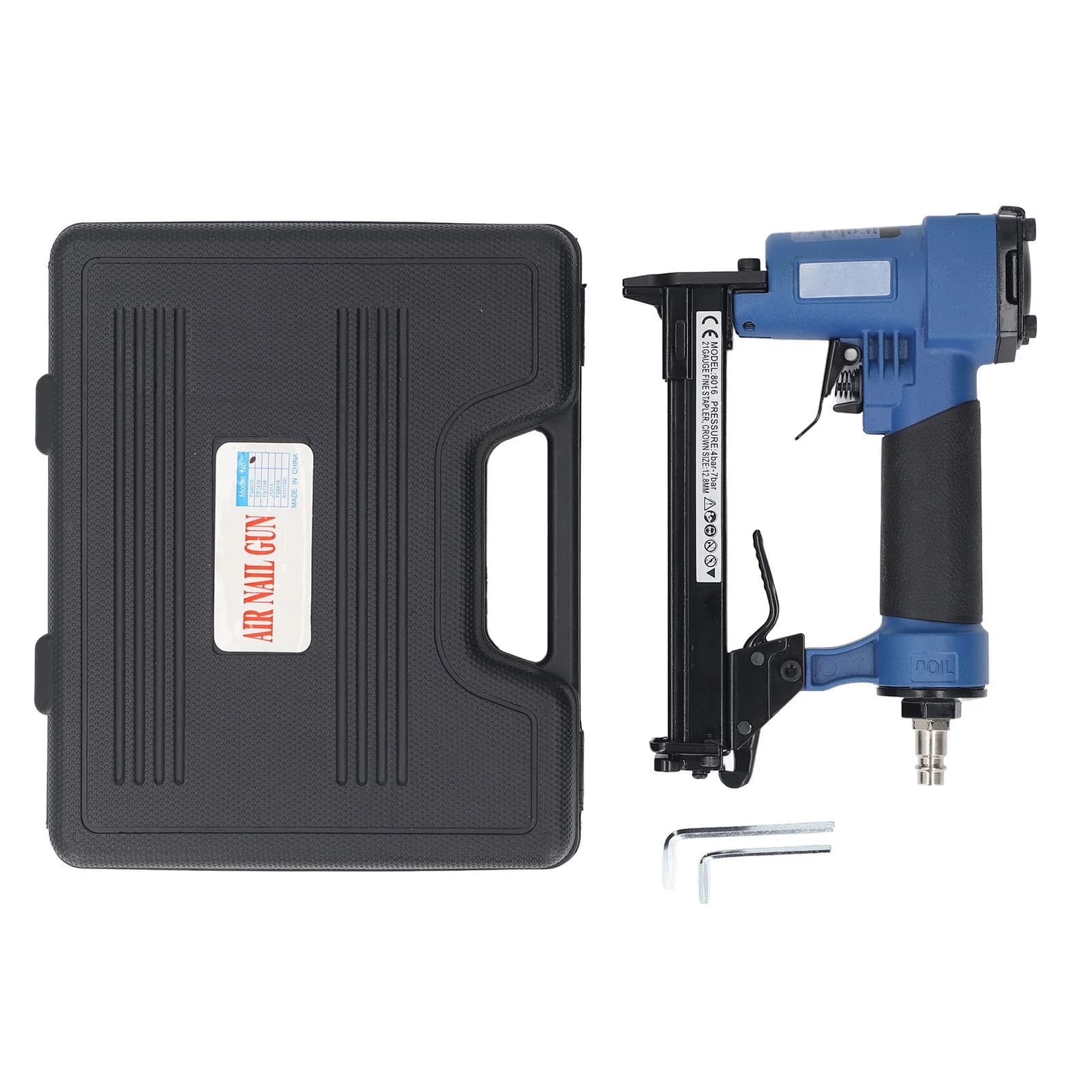 Kit Sparachiodi Pneumatico con Porta di Ingresso NPT da 1/4 di Pollice, Pistola Sparachiodi ad Aria per Graffette da 1/4, 5/16, 3/8, 1/2, 5/8 di Pollice per Progetti di Falegnameria