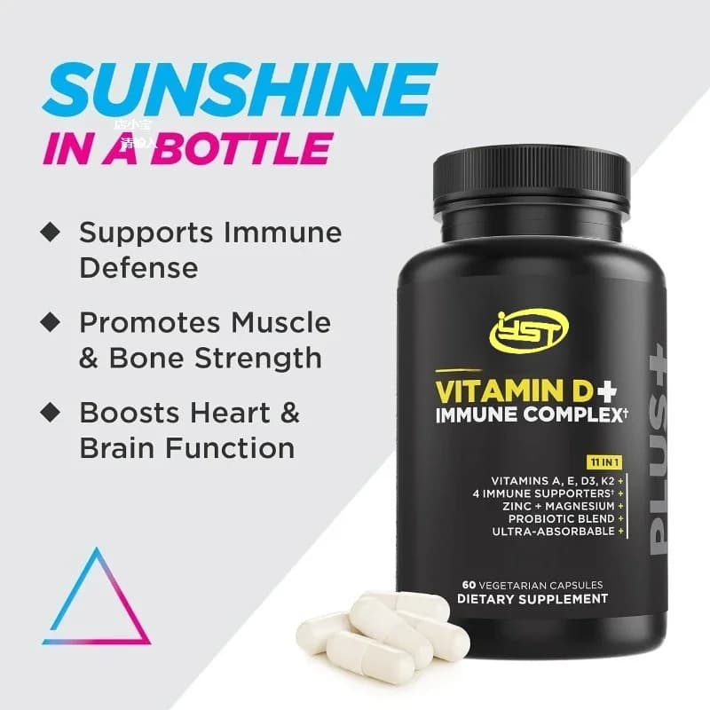 Vitamin D3 K2 4000 Iu Supplement Capsule,9-in-1 Immune Support Containing Vitamin D A、e、k2、 Zinc, Magnesium,probiotic Mixture
