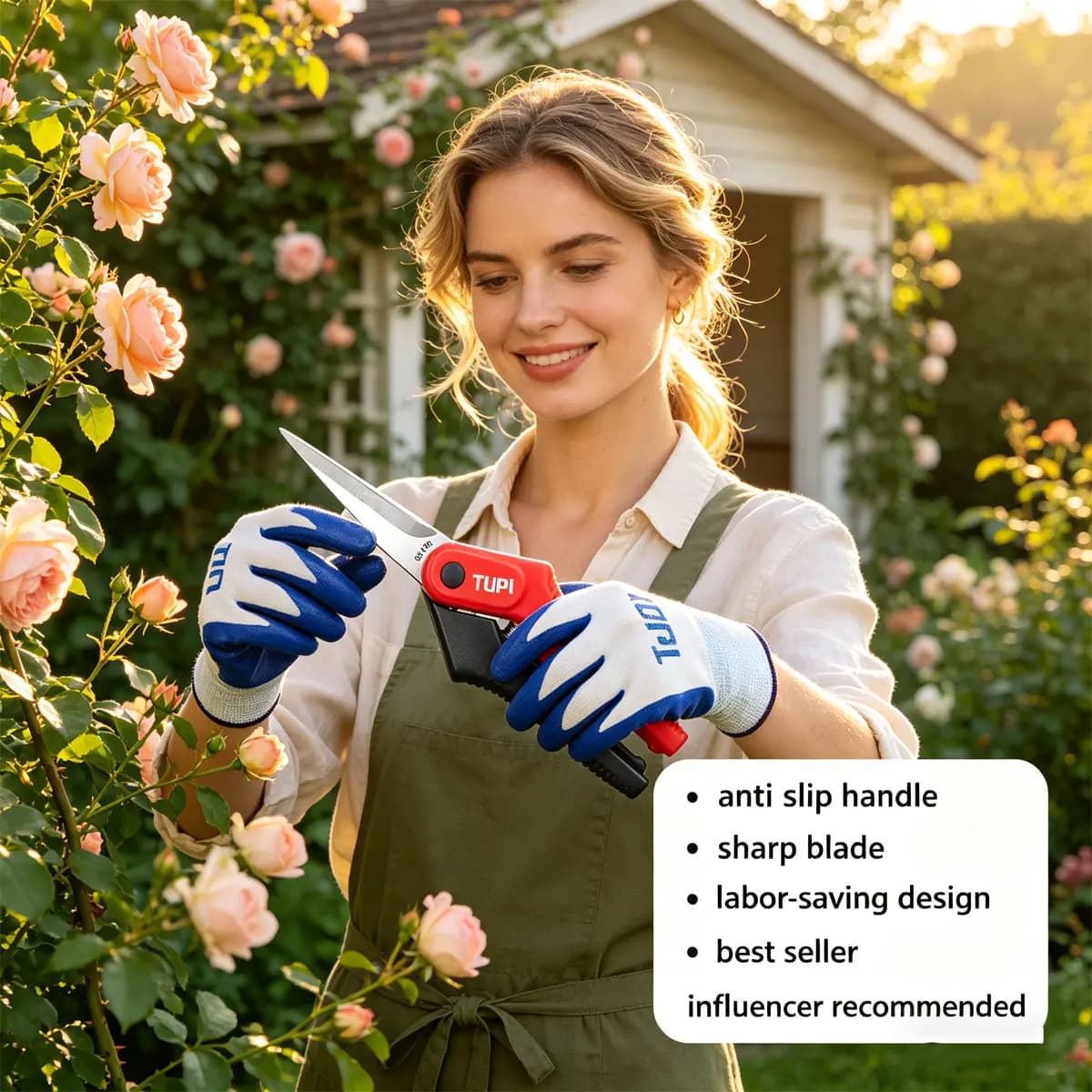 Garden Scissors, Pruning Shears, Non-slip Labor-saving Flower Branch Shears, Fruit and Vegetable Shears