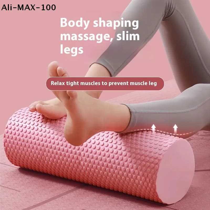 diAM3tiEVA Foam Round Yoga Roller for Pilates exercises, improved home workouts, diameter 10 cm, length 30 cm