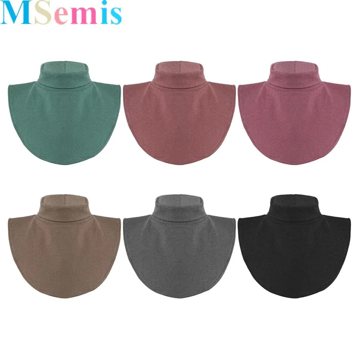 Colletto falso staccabile Unisex autunno inverno camicia spessa collo dolcevita finto collo finto mezza Top camicetta scaldacollo bavaglino