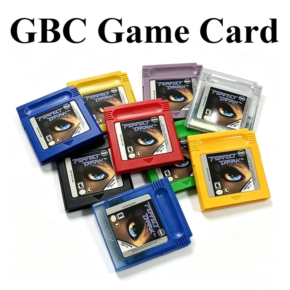 New GBC Game Cartridge USA Version Retro Perfect Dark 9 Colors Shells Options with Battery Video Game Console Card