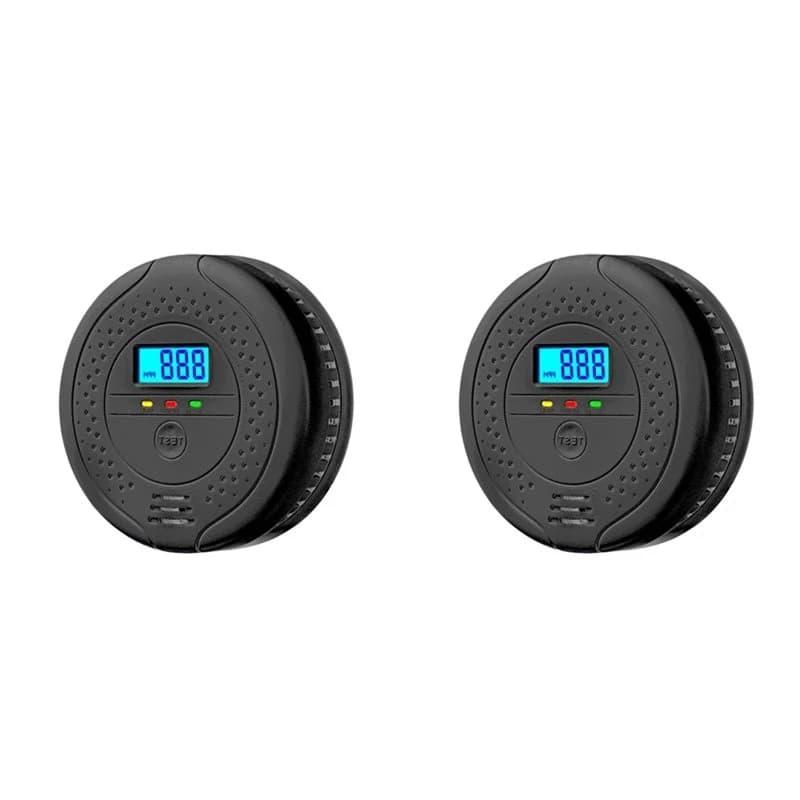 T24C 2X Carbon Monoxide Detector CO Sensor Warning For Home Kitchen High Sensitive Warning LCD Display CO Alarm