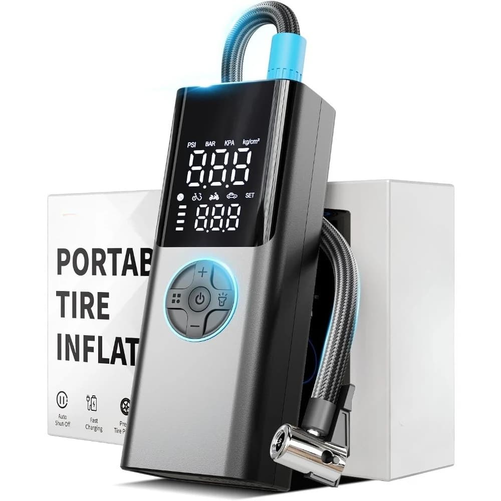 Compressore d'Aria Portatile 150PSI ad Alta Pressione per Pneumatici Auto, Moto, Bici e Palloni - Spedizione USA