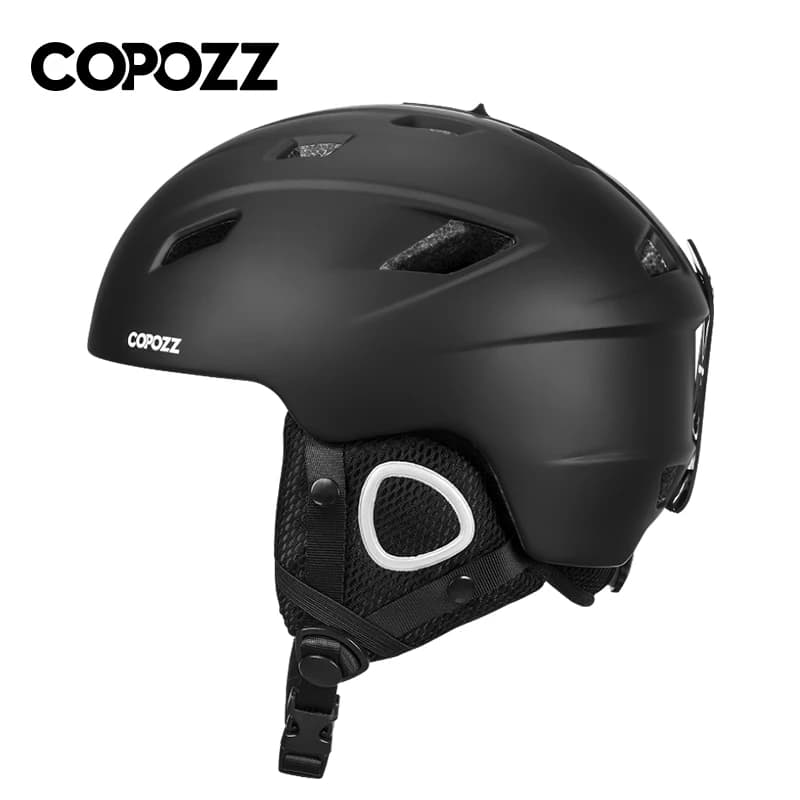 Copozz Uomo Donna Casco da sci Mezza copertura Snowboard Moto motoslitta Casco da neve di sicurezza Casco invernale caldo per adulti e bambini