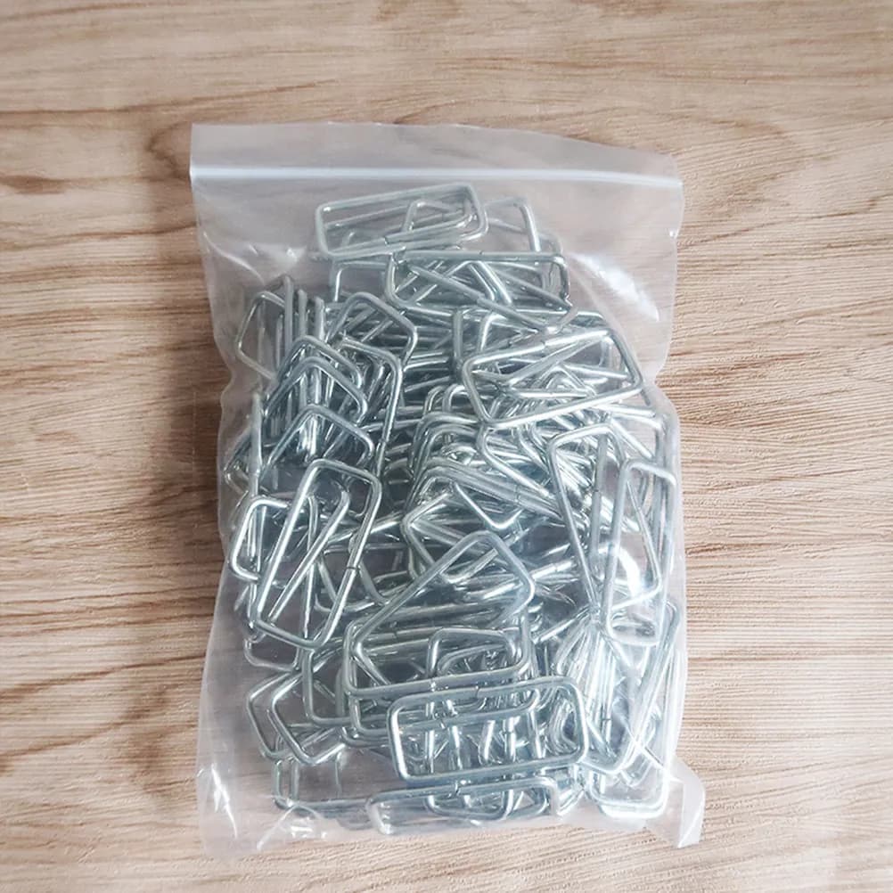 100 Pezzi Fibbie Quadrate in Metallo, Robuste in Lega di Zinco, per Cinture, Borse, Zaini, Borsette, Accessori Ornamentali