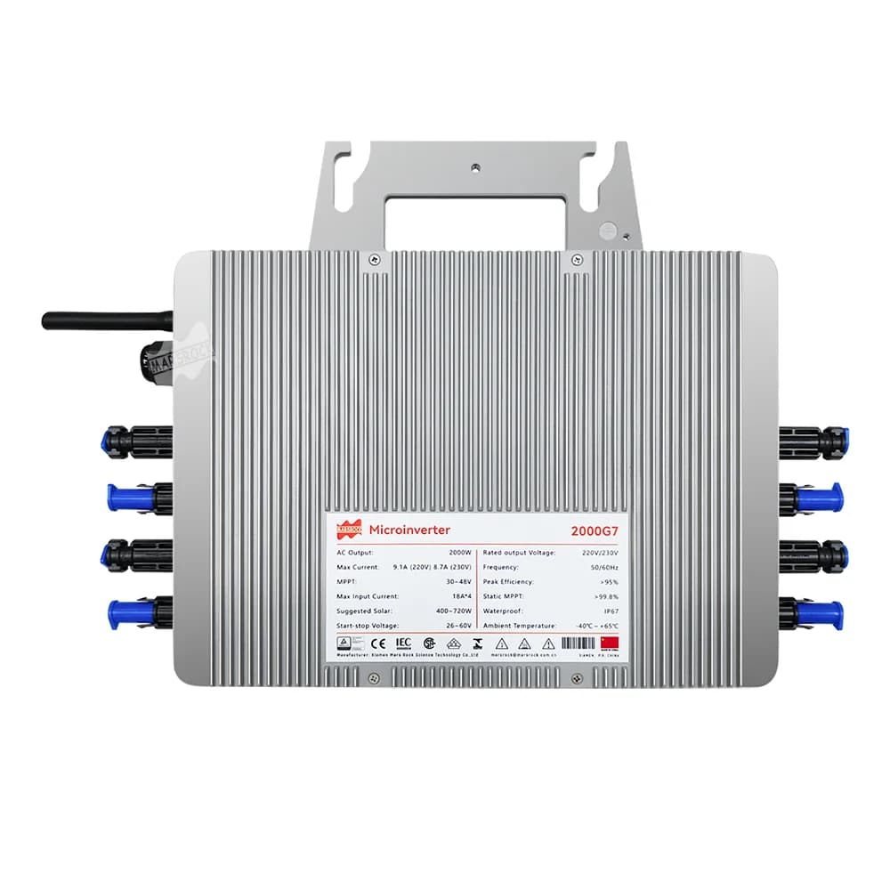Micro inverter solare fotovoltaico G7 da 2000 W con APP WiFi DC22-60V AC 230 V convertitore solare collegato massimo pannelli solari 4X750 W