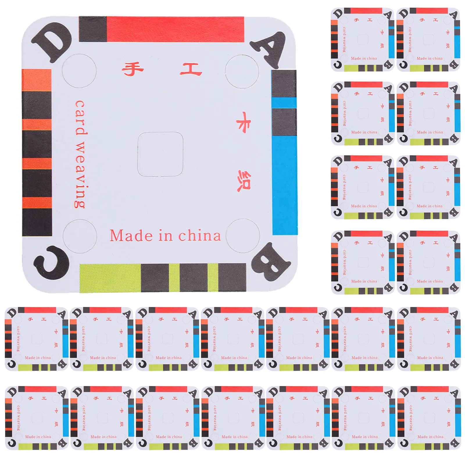 100Pcs Weaving Cards Professional Grade Paper Loom Tablets Lightweight Yet Strong Perfect for Belt Weaving Craft Projects School