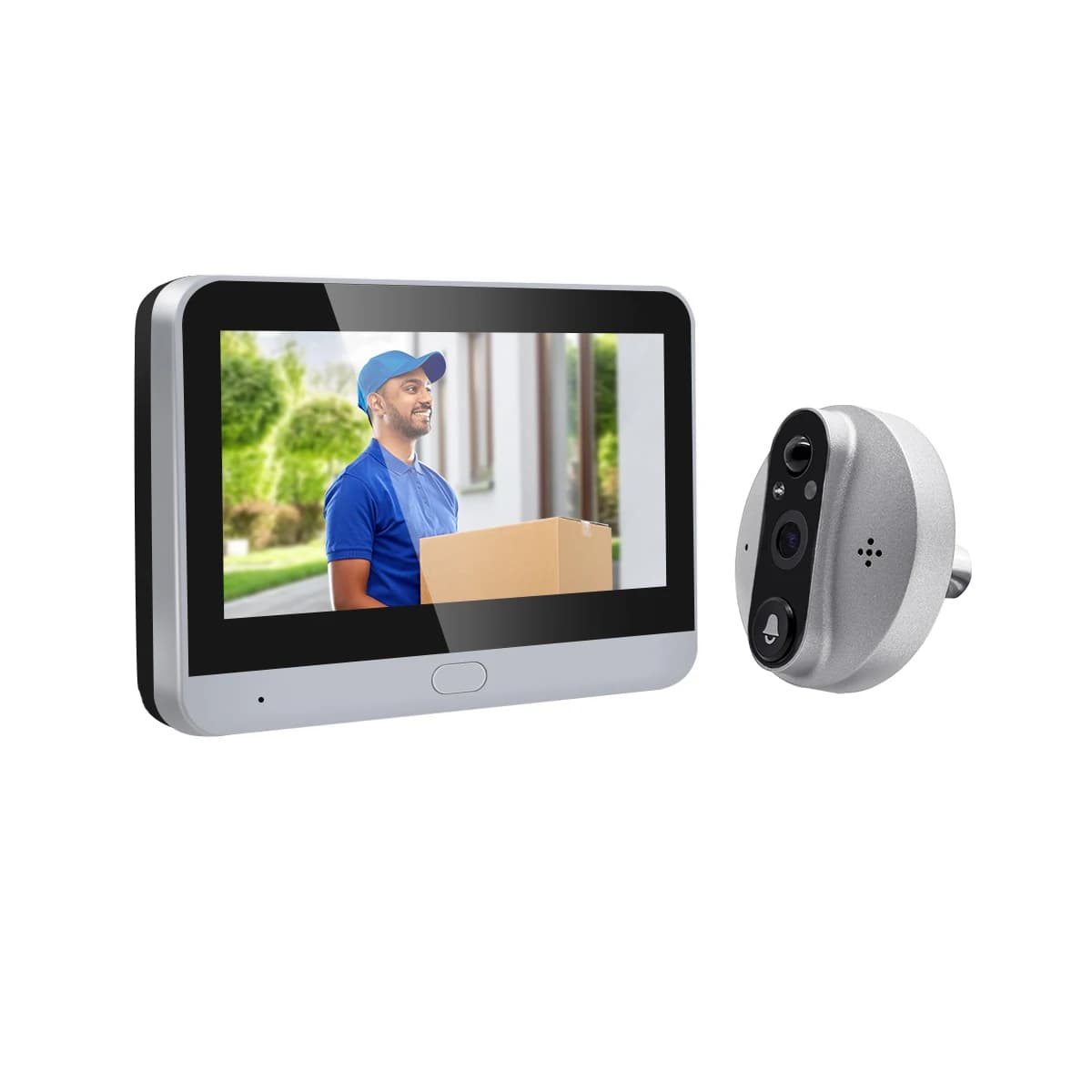 Schermo IPS da 4.3 pollici 2MP 1080P Tuya APP Wired WIFI Campanello Videocitofono visivo Sistema citofonico Spioncino Telecamera per porta
