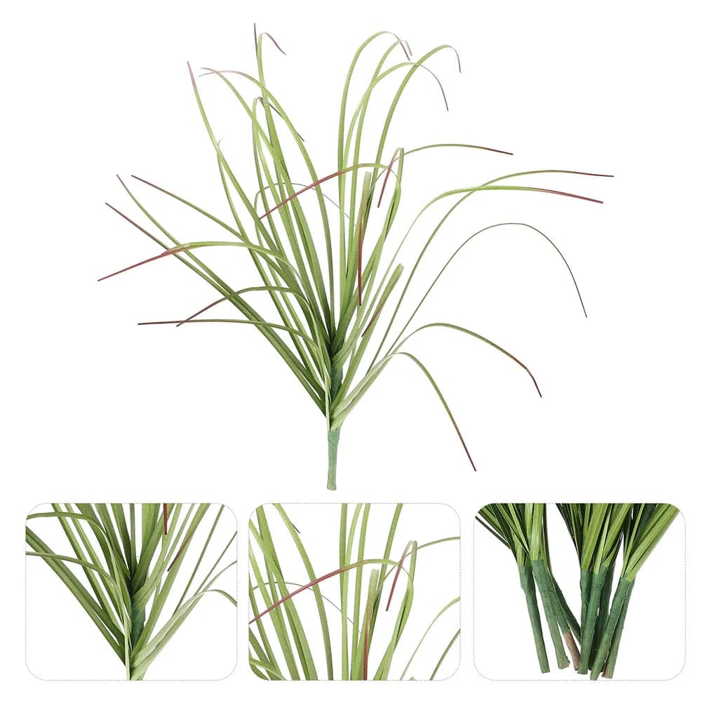 10Pcs Artificial Grass Ornament Plastic Desktop Decoration for Home Dining Table Kindergarten Teaching Lifelike Simulation Plant