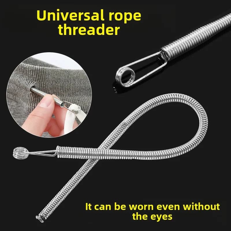 Accessori per cucito fai da te: Clip passacorda a molla pieghevole per pantaloni, felpe, elastici, cordoncini e lacci - Cordino flessibile