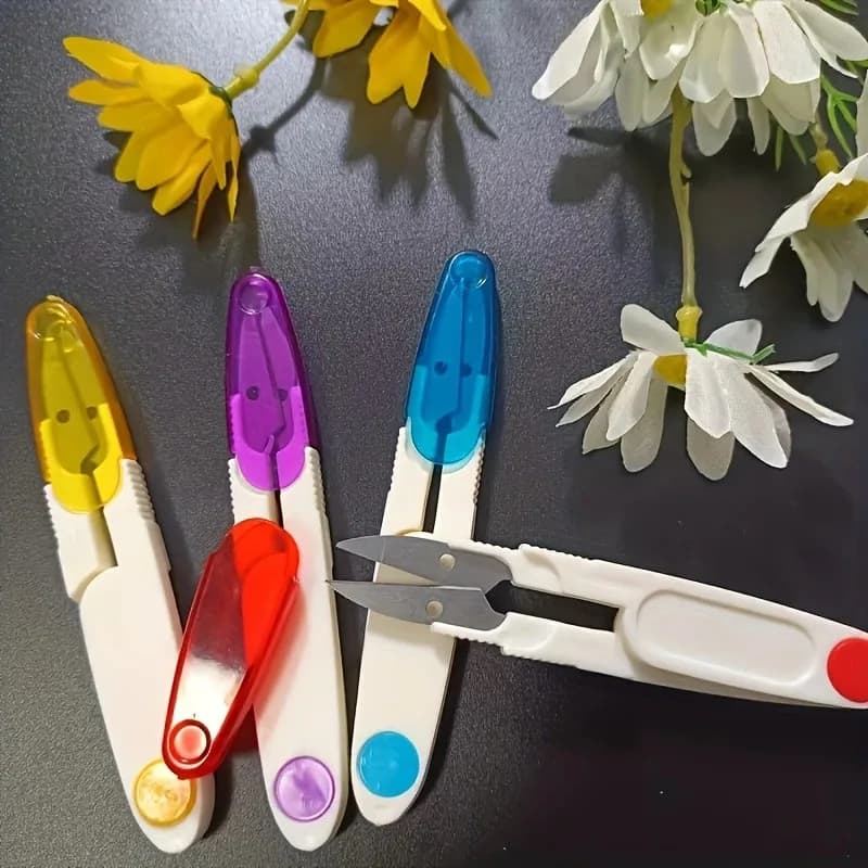 2 packs of portable cross stitch tailor scissors DIY sewing tools household spring scissors clothes tailor small yarn fishing th