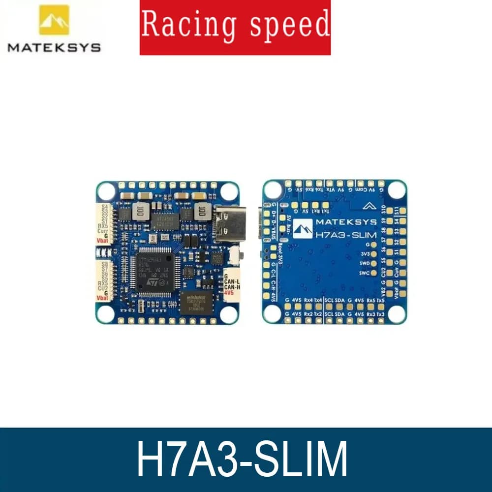 Matek MATEKSYS H7A3-SLIM STM32H7A3RIT6 Integrated flight controller ICM42688P 2 ~ 8S LiPo for RC FPV Long-range racing drone