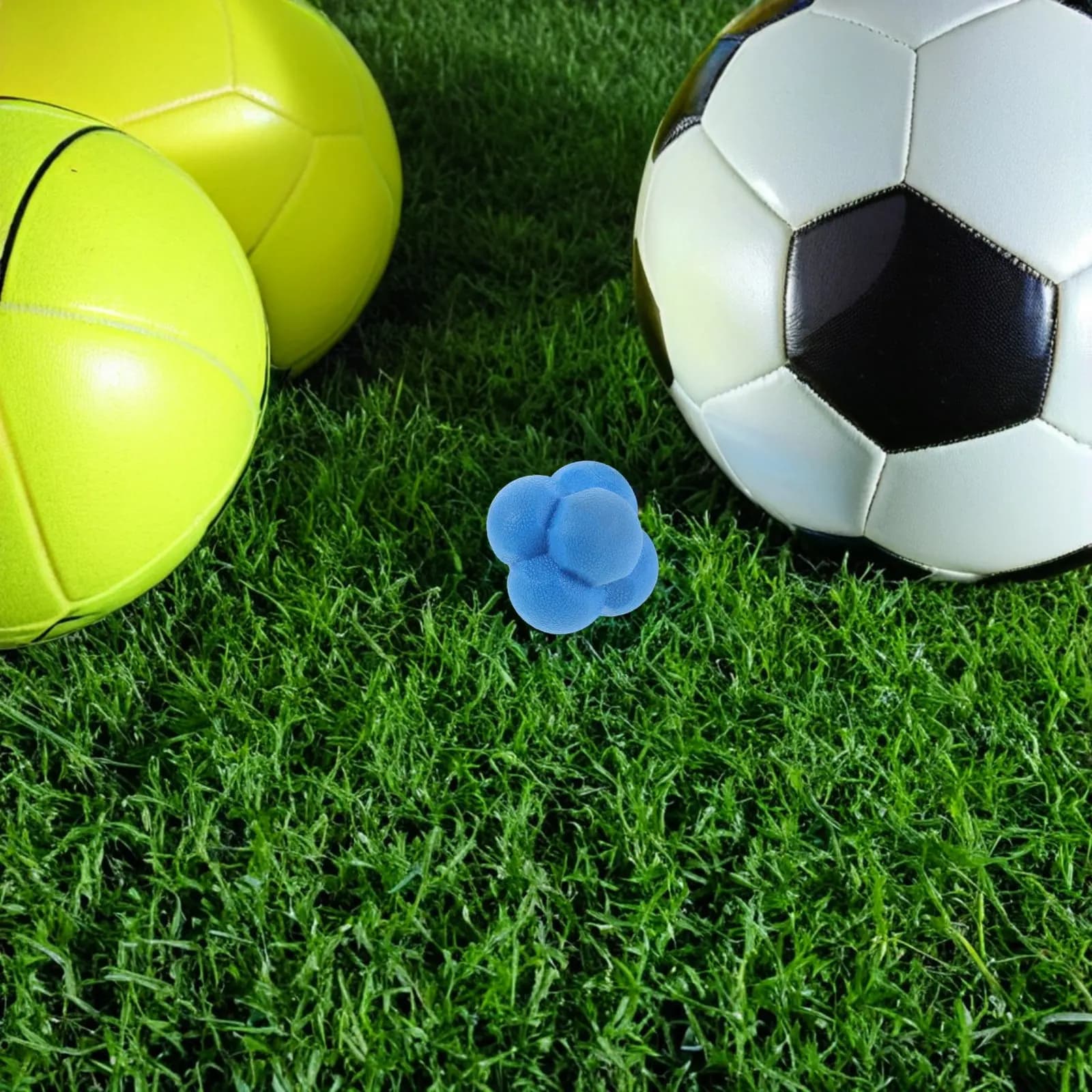 Set di 3 Palloni Esagonali per Allenamento di Agilità, Velocità e Coordinazione per Calcio, Basket, Pallavolo, Tennis, Baseball e Sport Multipli