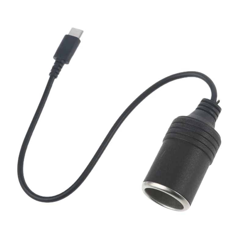 USB C PD maschio a 12V 60W presa accendisigari per auto femmina cavo convertitore per dispositivi alimentati da auto 12V GPS DVR