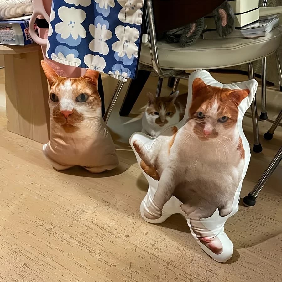 Foto personalizzate di animali domestici, cuscini in peluche, cuscini personalizzati a forma di gatto e cane per divani, per persone dai 14 anni in su, regali perfetti
