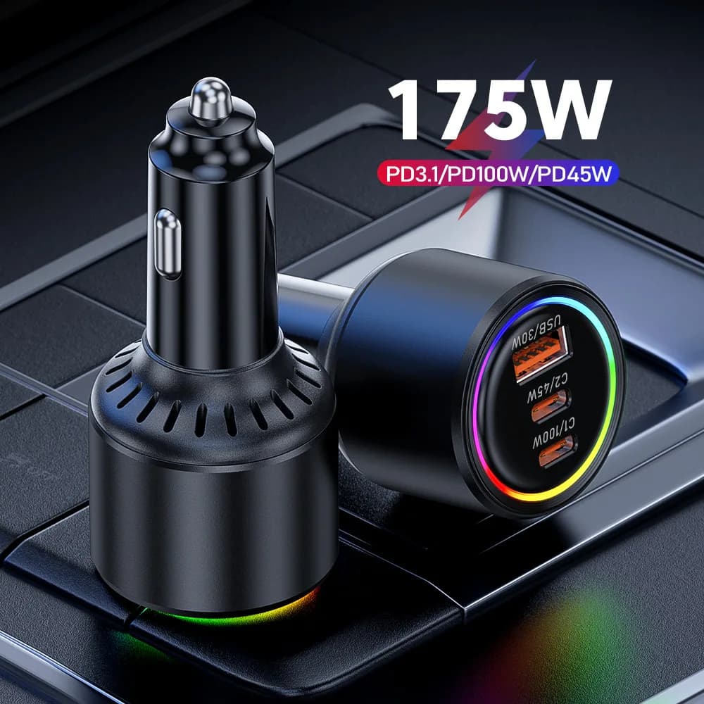 175WCar Charger Powerbank 5a 3a 2.5a Type C Yes No Lighter 175 Battery Charging Units 12v Battery Charger Recommend