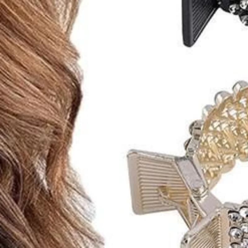 1Pcs Non Slip Ponytail Holders Elegant Sparkling Rhinestone Decorative Hair Grab Clips Trendy Hair Styling Accessories For Women