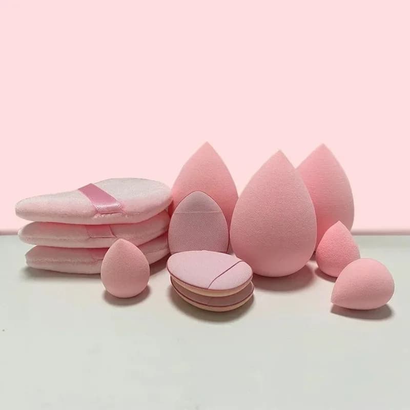 12PCS Combination Makeup Puff Set, Small Medium and Large Foundation Sponge Cosmetic Puff, Essential for Beginners