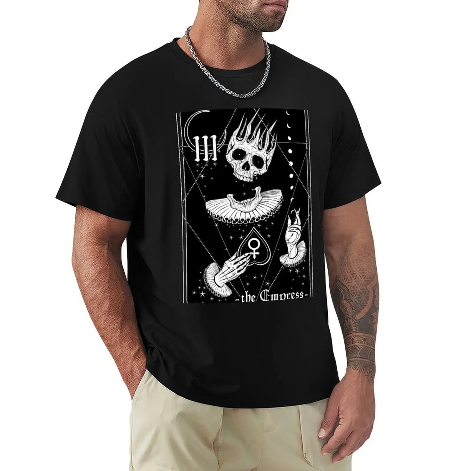 The Empress Tarot Card T-Shirt All Match Print Short Sleeve Top