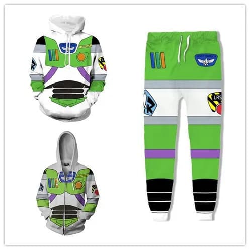 Felpa con Cappuccio Stampata in 3D di Toy Story, Tema Anime, con Buzz Lightyear e Woody, Unisex, Casual, per Primavera, Autunno, Regalo di Halloween