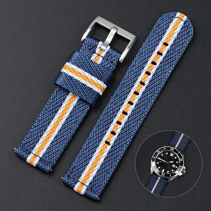 Cinturino in nylon a sgancio rapido per cinturino Tudor 20 22mm per cinturino in tessuto di tela intrecciata Omega per braccialetto sportivo militare da uomo Seiko