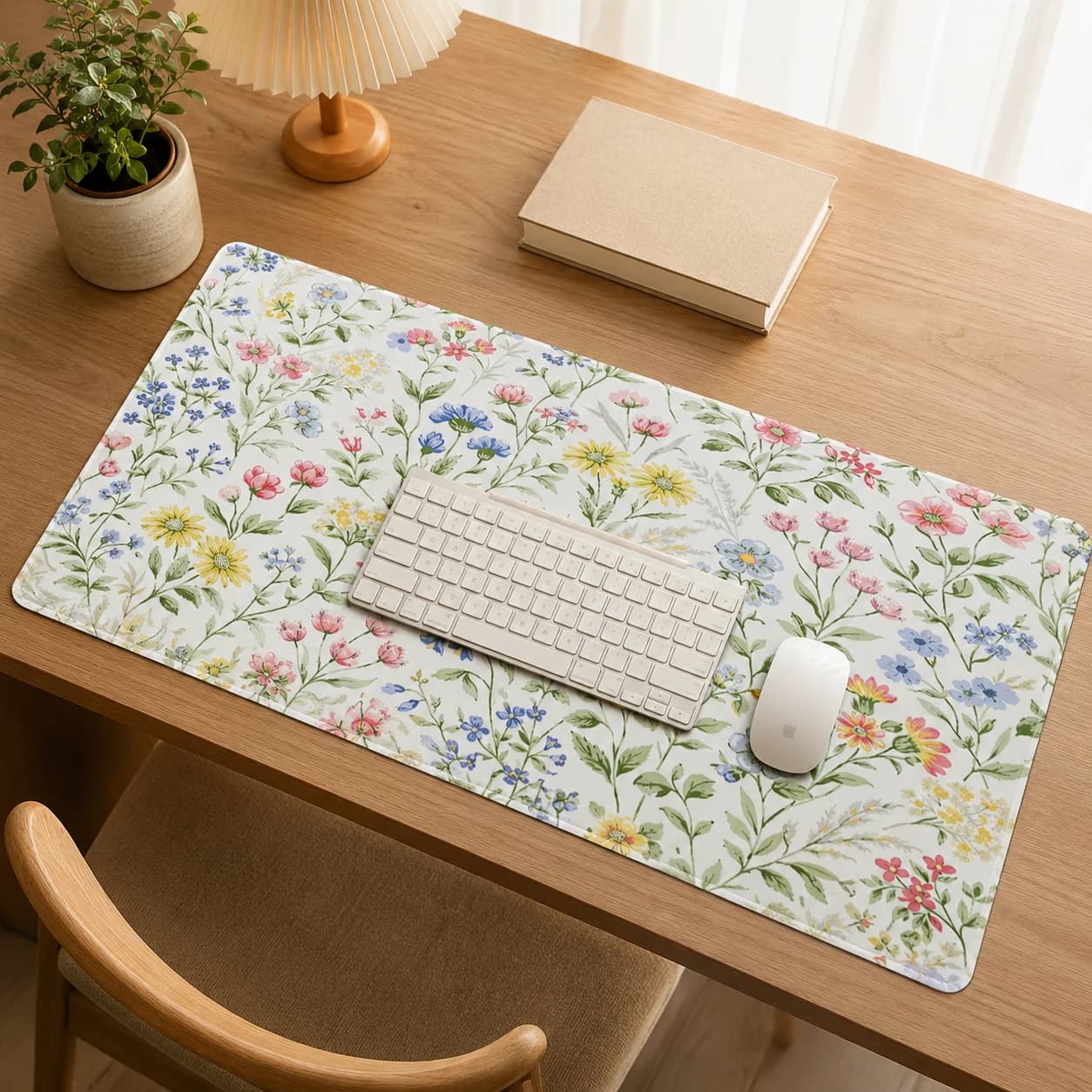 Floral Aesthetics Art Mouse Pad Gaming XL Home Mousepad XXL Playmat Office Carpet Natural Rubber Soft Table Mat