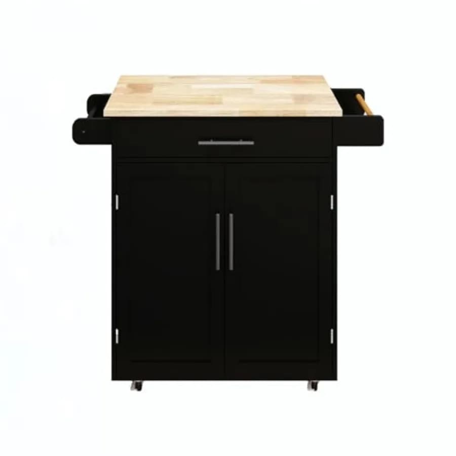 Isola da cucina con carrello portaoggetti e rotelle con cassetti da appoggio, armadietti, portaspezie, portasciugamani in bianco, mobile Kitc