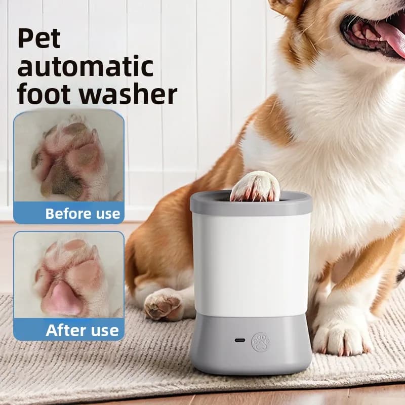 Pet Electric Foot Wash Cup Automatic Dog Cat Foot Wash Beauty Care Smart Dog Cat Cleaning Supplies