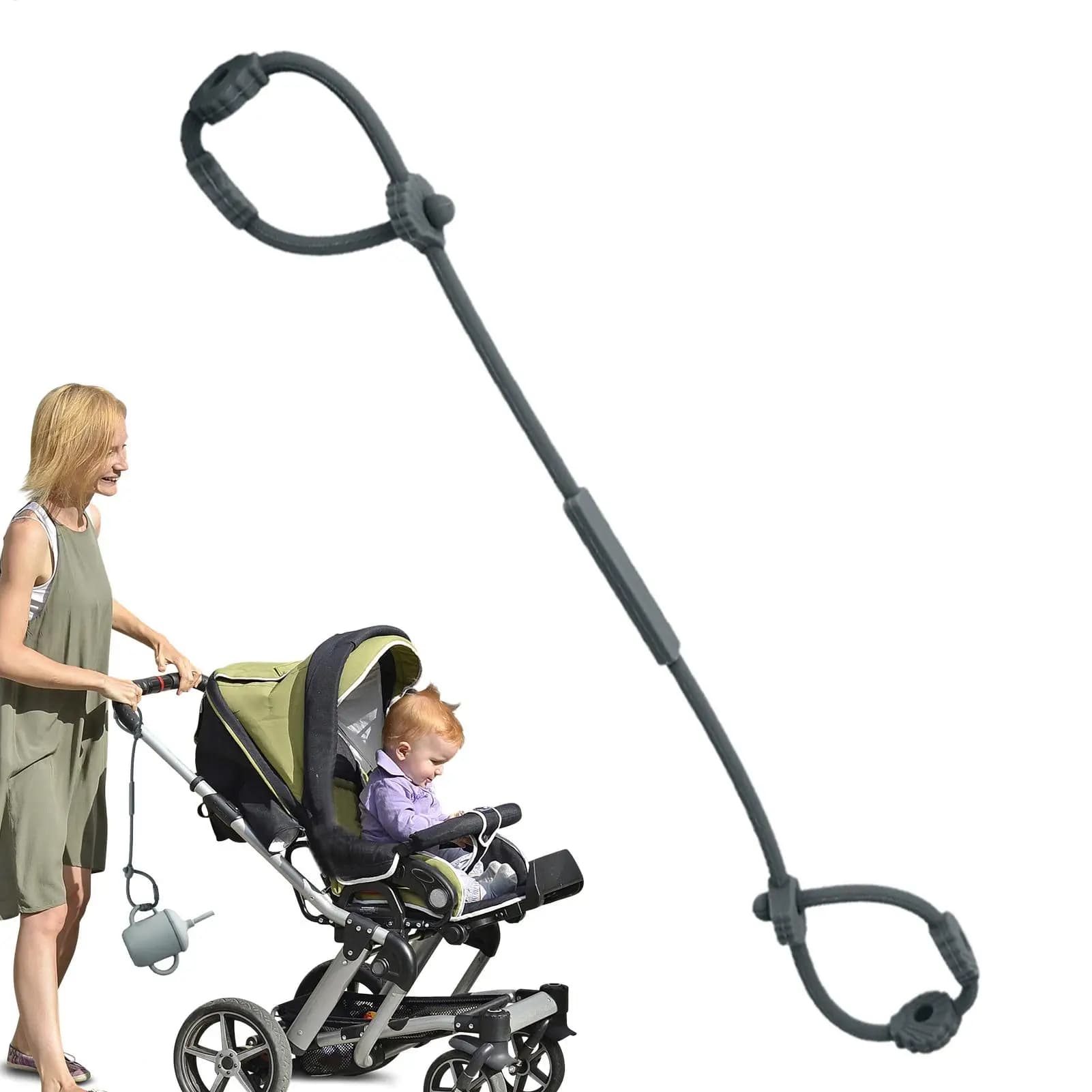 Adjustable Baby Toy Straps Silicone Safety Teether Holder Chain Multi Functional Accessories for High Chair Stroller Car Seat