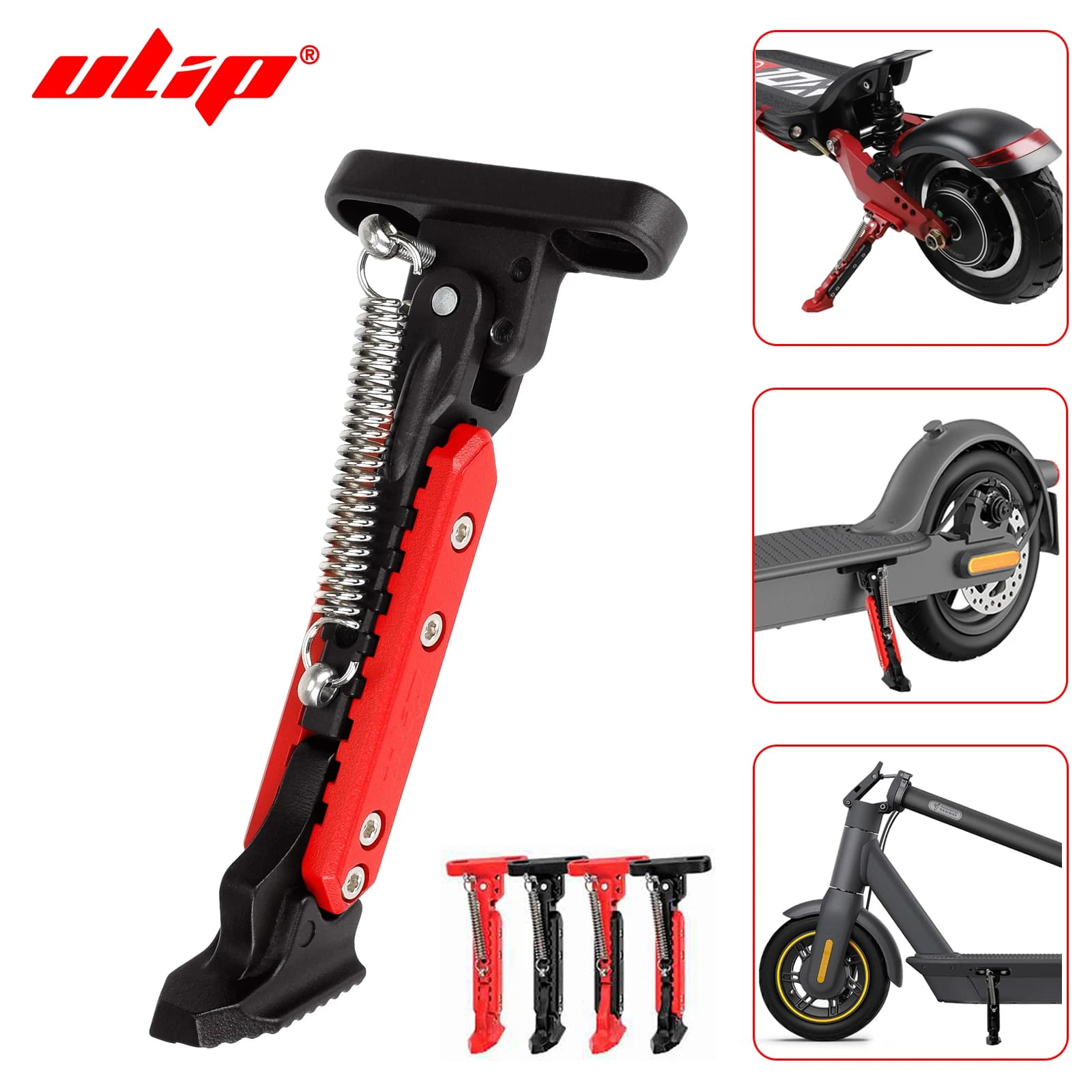 Ulip Scooter Aggiornamento V2.0 Supporto Del Piede Cavalletto di Parcheggio Laterale Espandibile Per Xiaomi/Max G30/Zero/Kaabo/Vsett 9 Scooter Elettrico