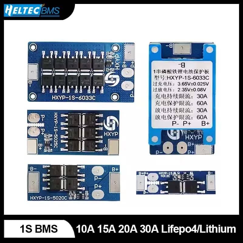 Heltecbms 1S 3.2V 10a 15a 20a 30a Lifepo4 bms 1s litio ferro fosfato scheda cella singola protezione da carica/scarica