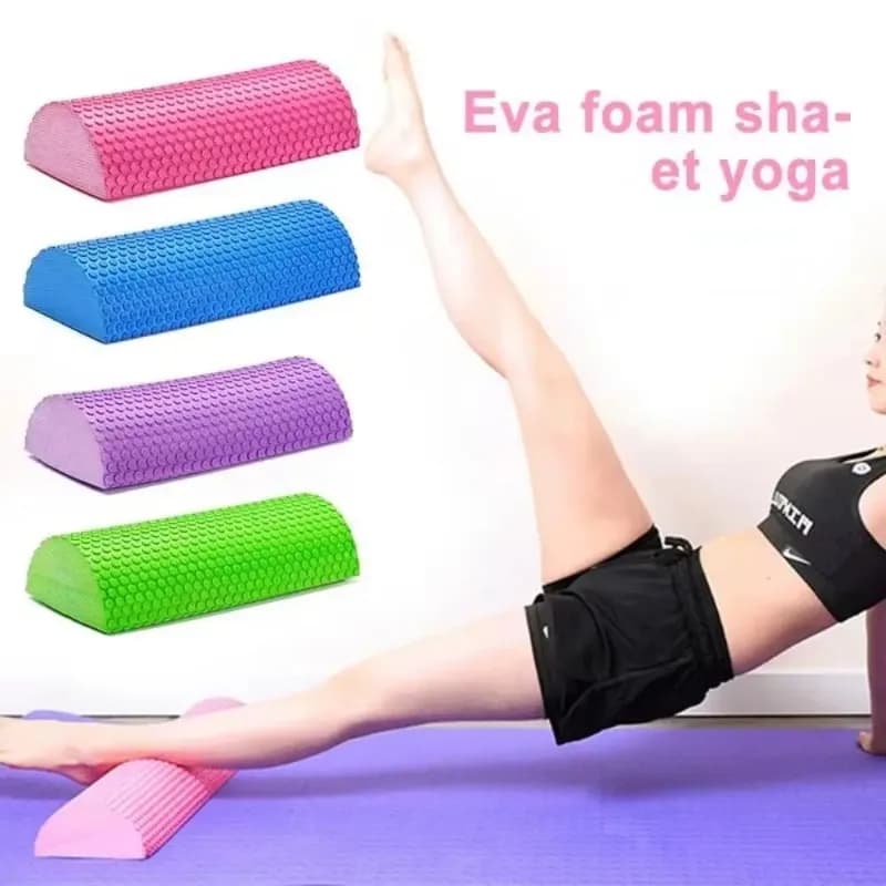 1/5PC Half Round 30cm EVA Massage Foam Roller Yoga Pilates Fitness Equilibrium Blocks With Massage Point Floating Pilates Roller