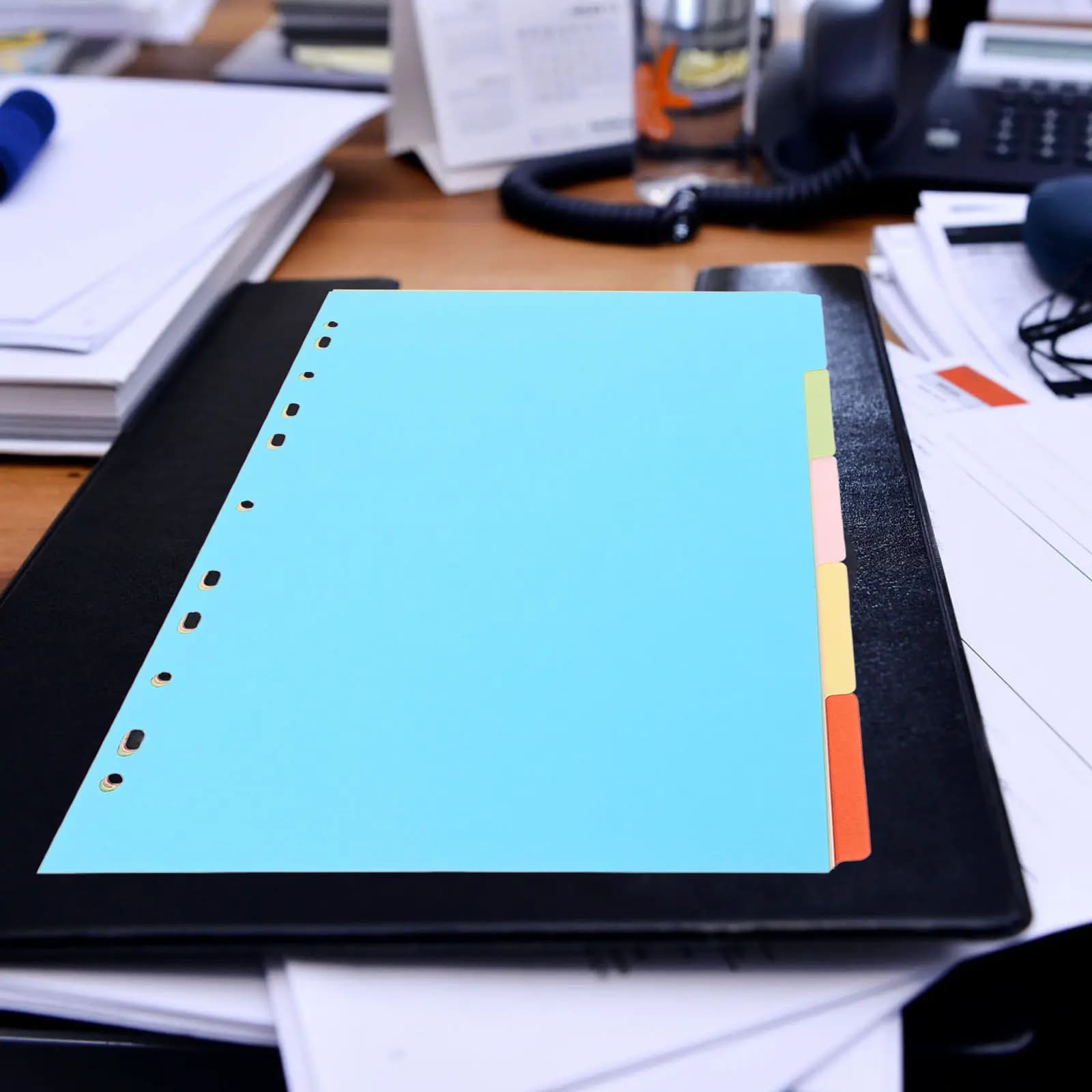 5 Fogli Divisori A4 per Raccoglitori, Indici per Quaderni, Planner, Blocco Note, Segnapagina Organizzativi