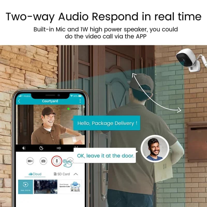 Mini WiFi 4K Camera IP/AP Remote Monitor Cloud Storage 2-way Audio Motion Detection camera surveillance security camera 2025