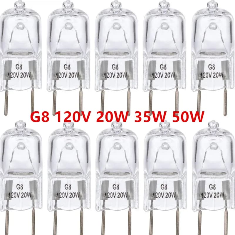 10/20PCS G8 Eco Halogen Light Bulbs LED Inserted Beads Crystal Lamp 20W 35W 50W Energy Efficient Replacement for Halogen Bulb
