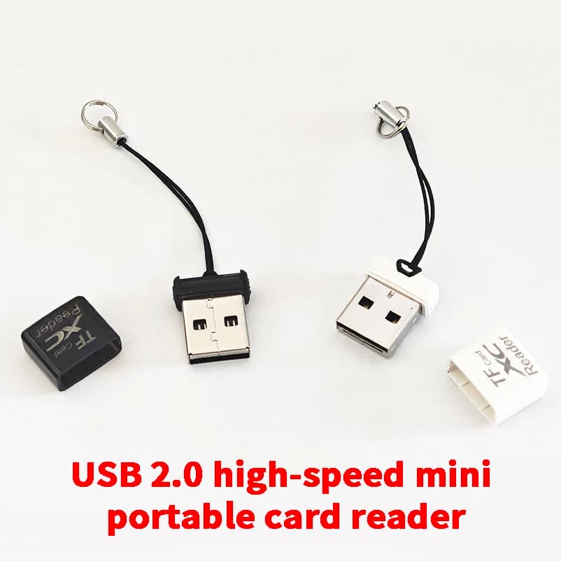 Mini lettore di schede Super Speed USB 2.0 SD TF Memoria mobile Lettore di schede portatile Adattatore Lettore di schede per auto per computer