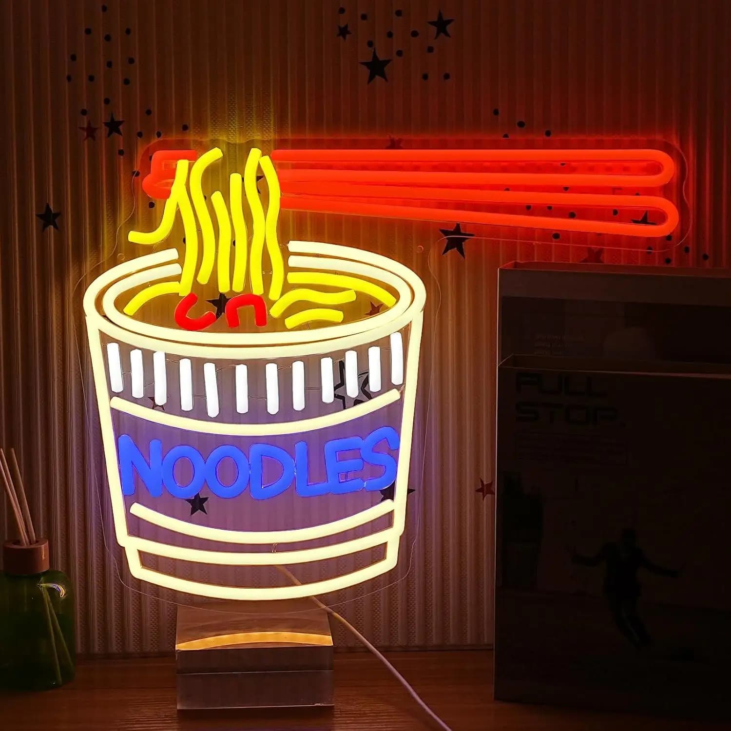 Insegna Luminosa LED USB Dimmerabile a Tema Noodles per Ristoranti, Cucine, Sale Giochi, Decorazione Murale Estetica