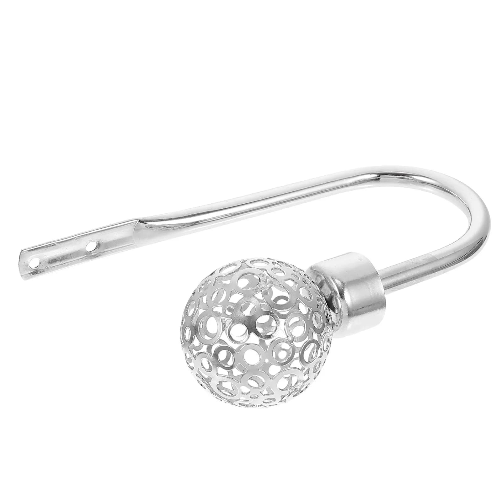 Ganci a U in Ferro per Tende, Fermatende Decorativi da Parete, Antiruggine, Robusti, Supporti Premium per Tende