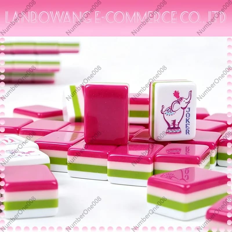 160 Tiles Four Layer Mixed Color Acrylic American Mahjong Set Bulk Blank Mahjong Tiles For American Mahjong Game