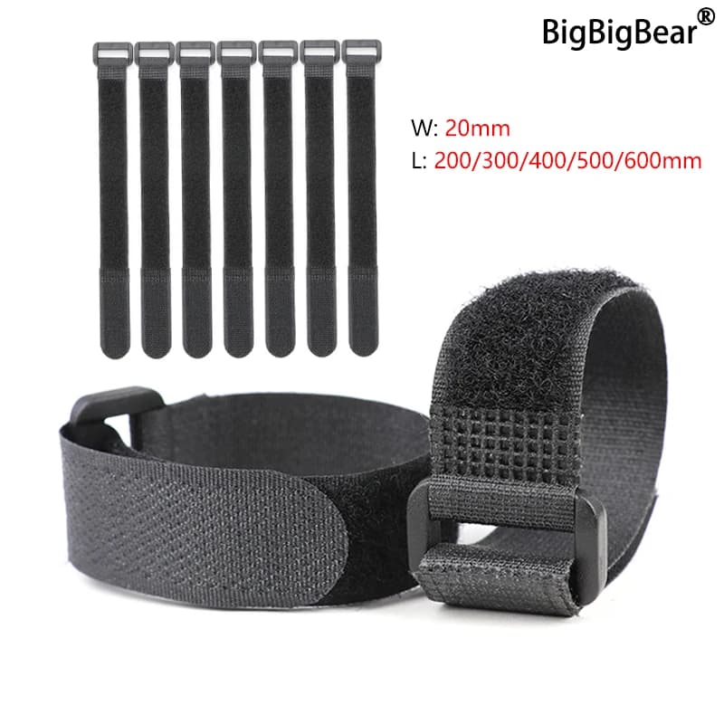 5 ~ 300 pz Fascette Nylon Riutilizzabile Autoadesiva Larghezza 20mm Cinghia Fibbia Inversa Linea Filo Organizzatore Gancio Loop Bundle di Fissaggio