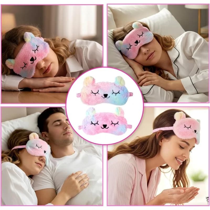 Peluche oscurante che dorme coniglio maschera per gli occhi di gatto senza pressione degli occhi occhiali di protezione per gli occhi per bambini articoli per la casa