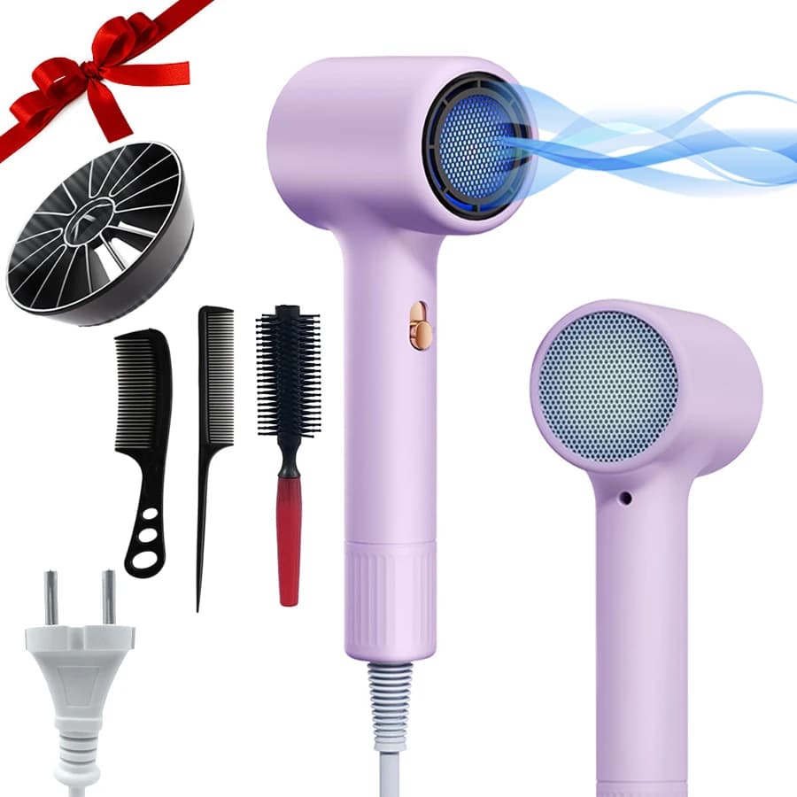 ONEKA Asciugacapelli con diffusore Asciugacapelli ionico soffiato 2000W Asciugacapelli ad asciugatura rapida per salone di casa Idea regalo di Natale