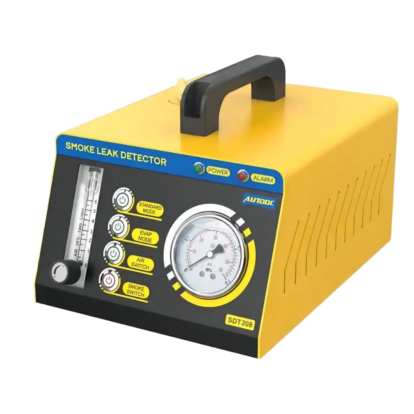 AUTOOL SDT208 Portable Automotive Smoke Machine Leak Detector with Aluminium Construction Yellow Color Engine Testing 380V