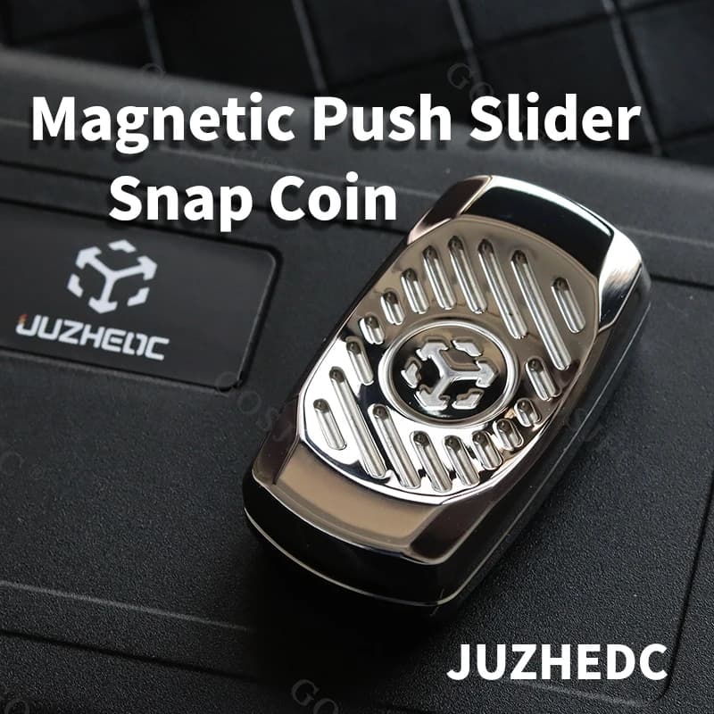 JUZHEDC Fidget in metallo illimitato push slider giocattoli antistress Fidget spinner