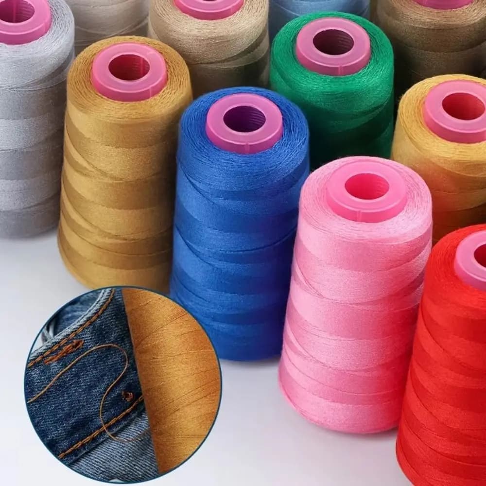 Filo da Cucito DIY 1300 Iarde 203, Filo Spesso e Resistente per Tappezzeria e Jeans, 21 Colori, Filo da Cucito per Uso Domestico