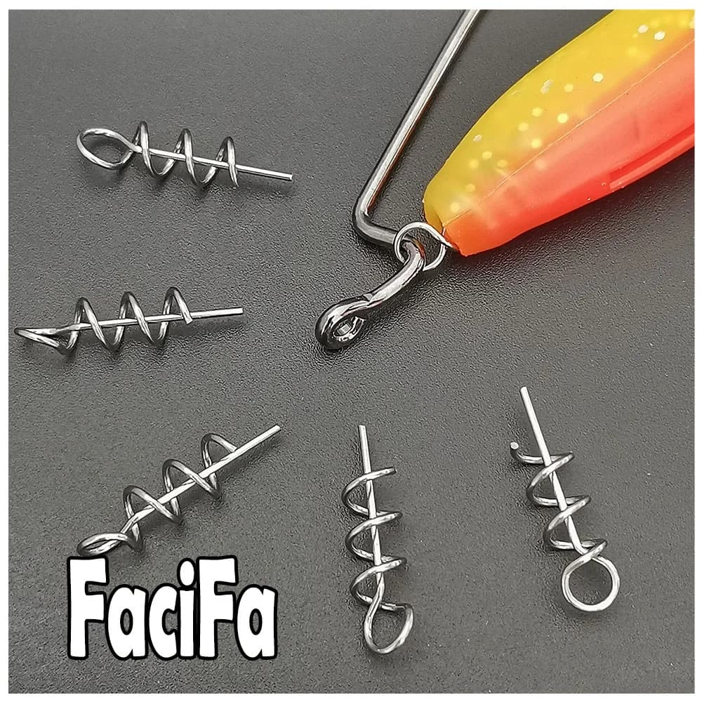 Perno di bloccaggio a molla in acciaio inossidabile Perno da pesca Vite Manovella Gancio a molla Twist Lock Connettore da pesca Girevole a scatto Richiamo morbido Attrezzatura