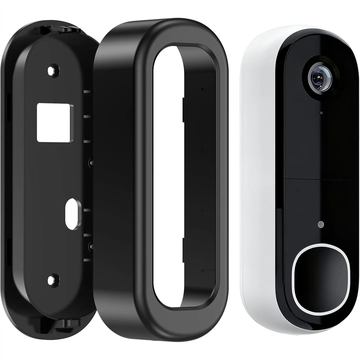 Supporto Adesivo per Telecamera Campanello Arlo Video Doorbell 2K (2a Gen), Staffa Senza Foratura con Viti Antifurto per Appartamenti