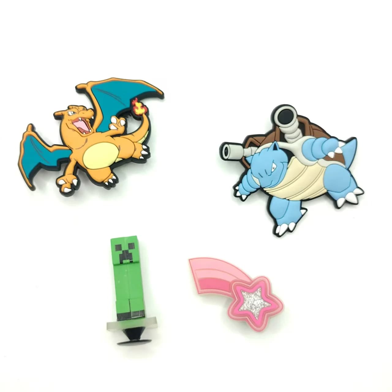 2025 Pokemon Character Charizard Blastoise Creeper Cute Game Figure Original Jibbitz Decoration Accessories Collection Toys Gift